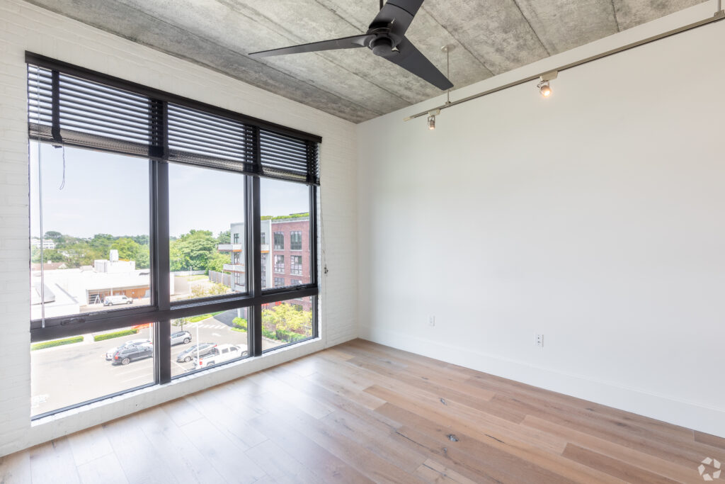 empty bedroom on the second floor at JLofts Greenwich