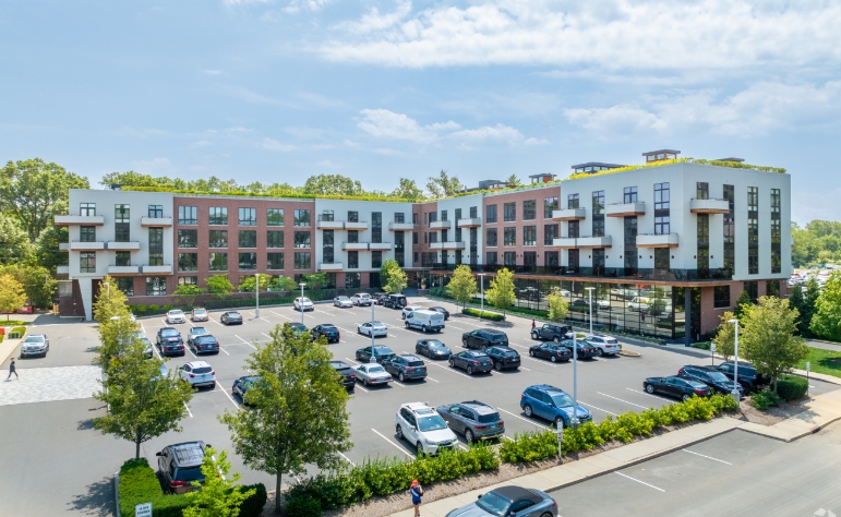 JLofts Greenwich apartment complex exterior